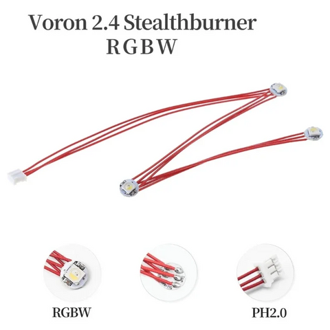 Stealthburner LED набор для 3D принтера Voron 2.4 (3 x RGBW Mini Button PCB LED, кабель PTFE) Tucans 6922 фото