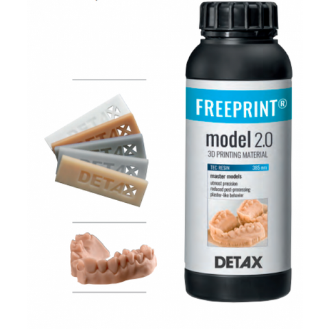 DETAX Freeprint model 2.0 для прецизійного лиття, білий колір 1кг стоматологічна фотополімерна смола 02148 фото