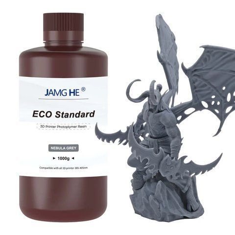 Фотополимерная смола JAMG HE ECO standard resin, Grey (Сeрый), 1 кг Tucans 5934 фото