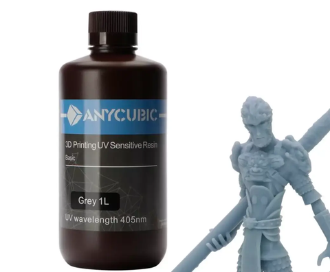 Anycubic Basic Gray (Сіра) 1л фотополімерна смола Anycubic Basic Gray фото