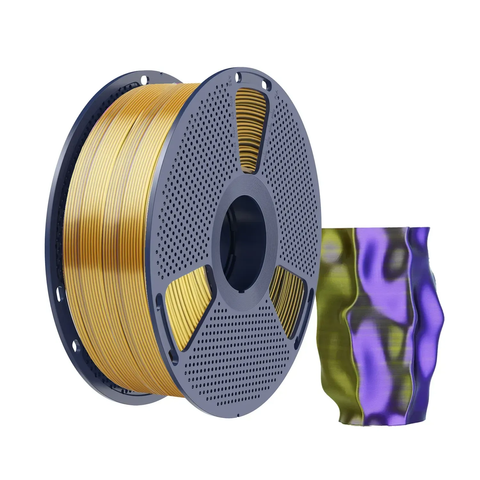 Пластик SUNLU Tri Color Silk PLA+ Чорний-Золотий-Фіолетовий &Oslash;1,75мм Вага: 1 кг Tucans 4694 фото