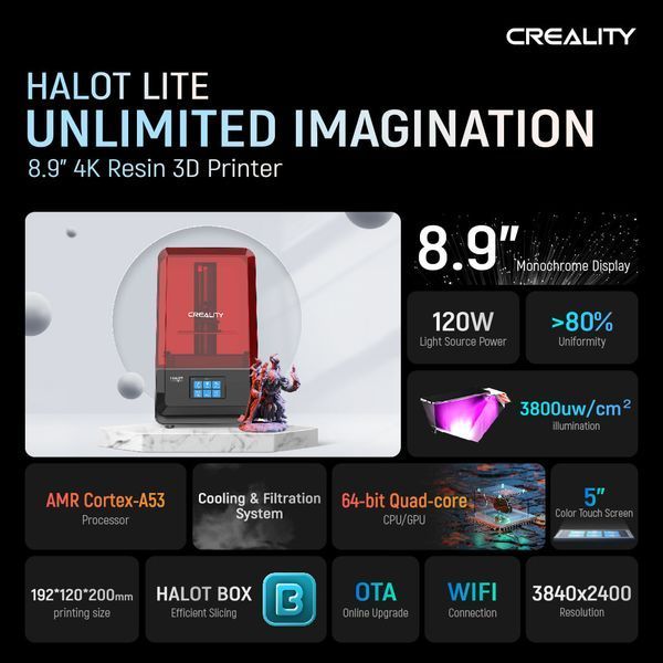 3D принтер Creality HALOT-Lite: CL-89L- 8.9 дюйми Creality HALOT-Lite: CL-89L - 8.9 inch фото