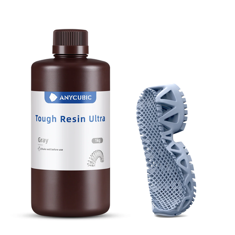 Фотополімерна смола Anycubic Tough Resin Ultra Gray 1л Сіра Anycubic Tough Resin Ultra Gray фото
