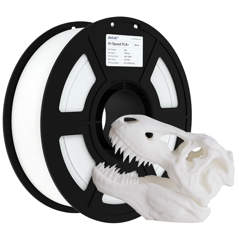 Пластик JAMG HE Hi-Speed PLA+ White Белый &Oslash;1,75мм Вес: 1 кг Tucans 4319 фото