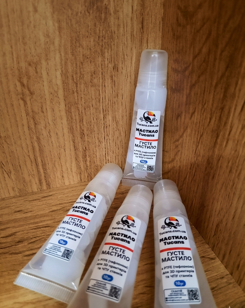 Густе мастило Tucans з PTFE (тефлоном) для 3D принтерів та ЧПУ верстатів, тюбик 10 гр. Tucans 3617 фото