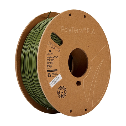 Пластик PLA Polymaker PolyTerra армейский темно-зеленый &Oslash;1,75мм Вес: 1кг Tucans 948 фото