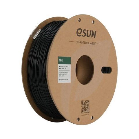 eLastic Filament (пластик) для 3D принтера Esun 1кг, 1.75мм, черный (eLastic-P175B1) Tucans 2138 фото