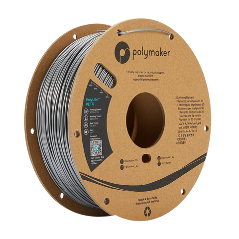 Пластик PET-G Polymaker PolyLite Cеребряный &Oslash;1,75мм Вес: 1кг Tucans 954 фото